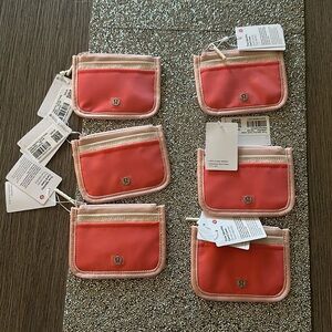 BUNDLE OF 6 Lululemon True Identity Card Case Pink Mist/White Opal/Raspberry nwt